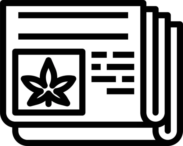 Cannabis Journal Marijuana Icon — Stock Vector