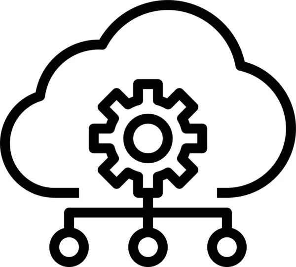 Иконка Клиентского Облачного Хостинга — стоковый вектор