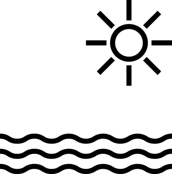 Summer Sunny Nature Icon — Stock Vector