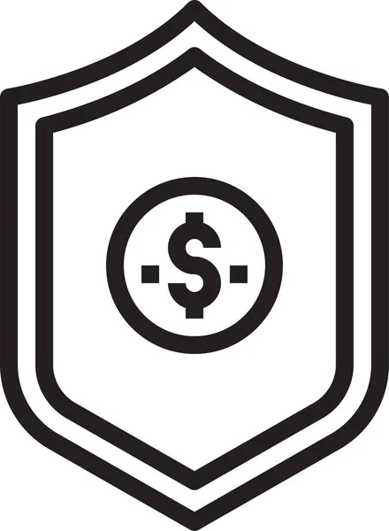Іконка Банківського Бізнесу Фінанси Стилі Контур — стоковий вектор