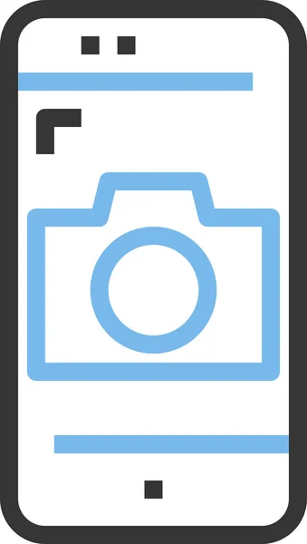 Ícone Contato Câmera Aplicativo Estilo Esboço — Vetor de Stock