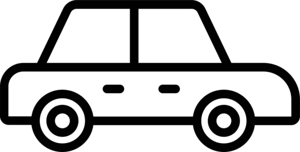 Véhicule Automobile Transport Icône Dans Style Contour — Image vectorielle