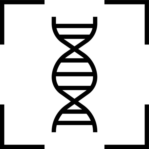 Dna Genetic Scanner Icon Outline Style — Stock Vector