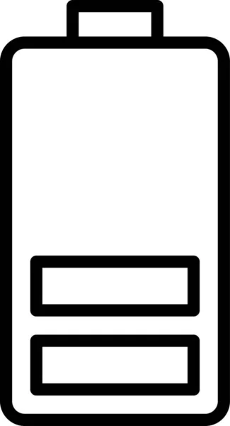 Battery Level Status Icon Outline Style — Stock Vector