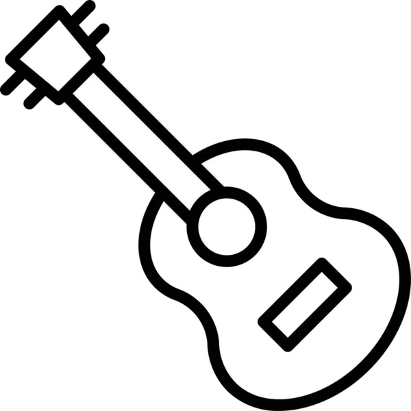 Gitaar Instrument Muziek Icoon — Stockvector