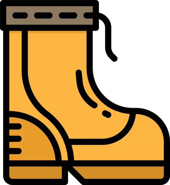 Boot Boots Footwear Icon Filled Outline Style — Stock Vector