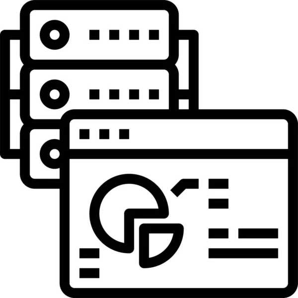 Analytics Communication Data Icon Outline Style — Stock Vector