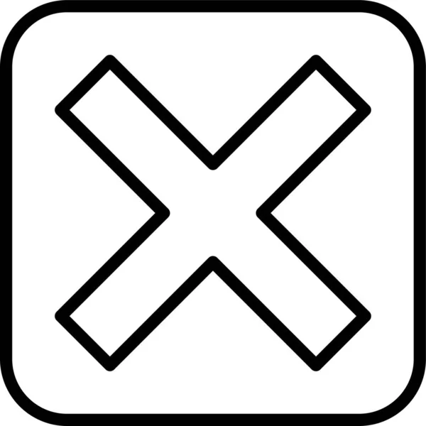 Fermer Annuler Croix Icône — Image vectorielle