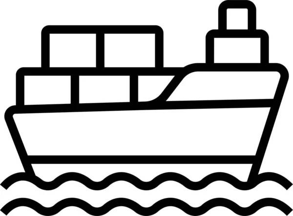 Yate Transporte Barcos Icono — Vector de stock
