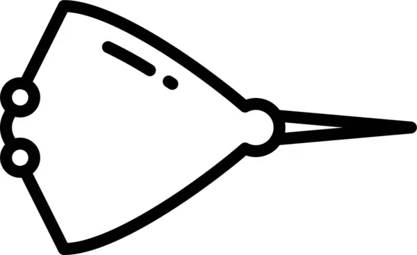 Fisk Havskatt Barrfisk Ikon Kontur Stil — Stock vektor