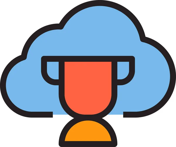 Ikona Technologii Przechowywania Chmurze Stylu Wypełnionym — Wektor stockowy