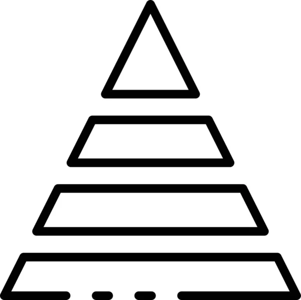 Icône Graphique Pyramidale — Image vectorielle