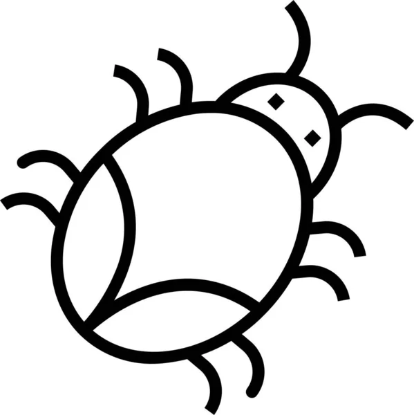 Insetto Bug Parassita Icona Nella Categoria Halloween — Vettoriale Stock