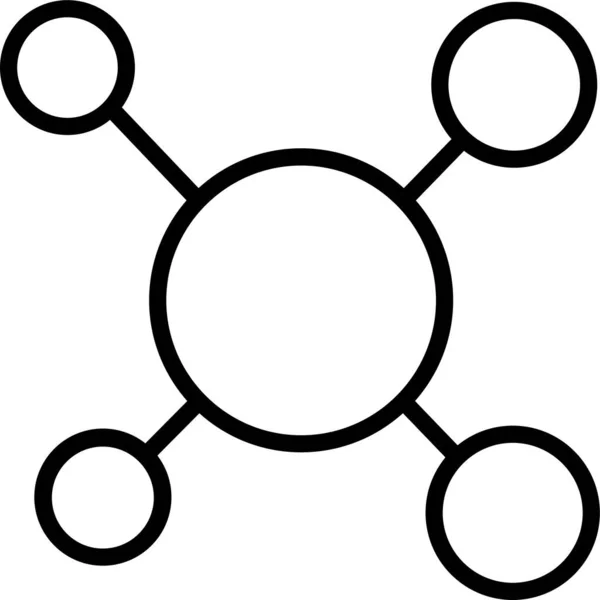 Ícone Química Experiência Das Moléculas — Vetor de Stock