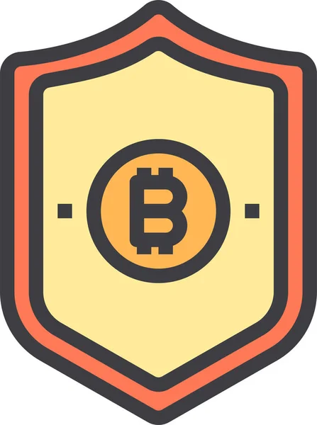 Ikona Peněz Kryptoměna Bitcoinu Vyplněném Stylu — Stockový vektor