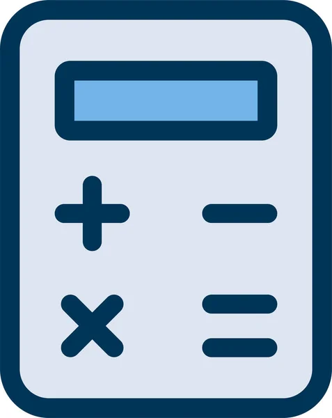 Berekening Calculator Financiën Pictogram Gevulde Outline Stijl — Stockvector