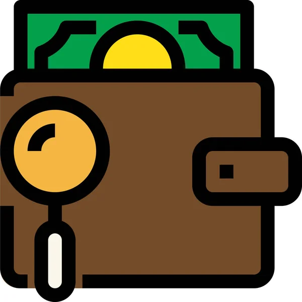 Hacer Icono Negocio Dinero Estilo Contorno Lleno — Vector de stock