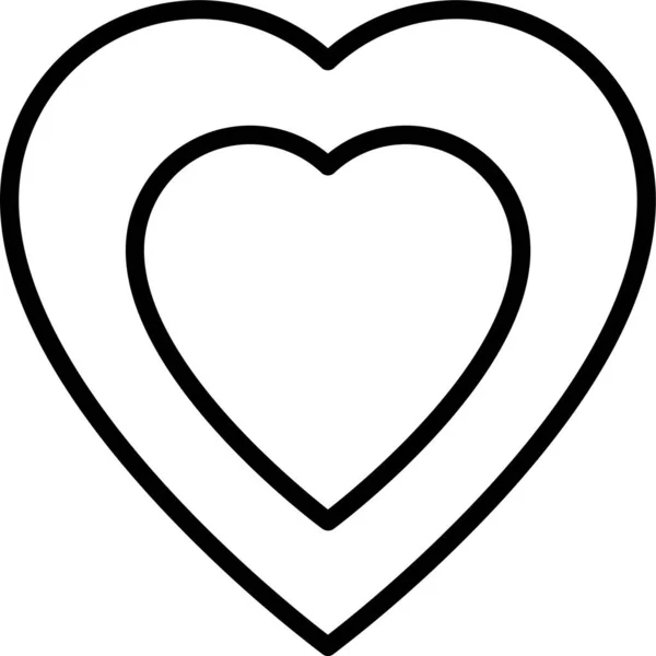 Love Peace Lovely Icon Outline Style — стоковый вектор