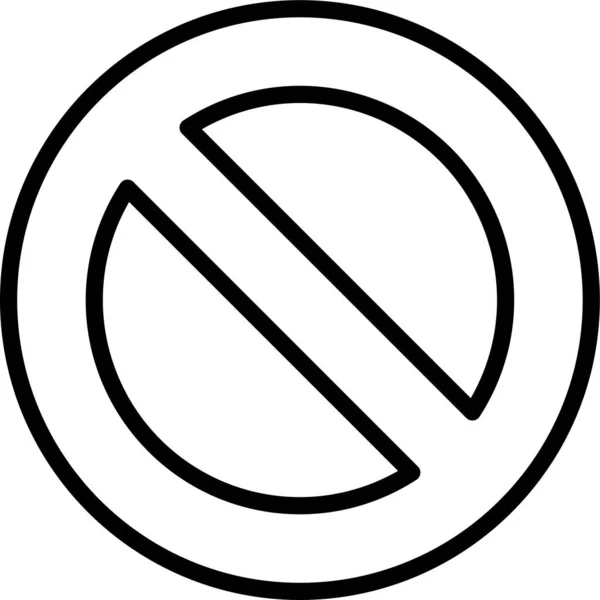 Bloque Prohibido Prohibición Icono — Archivo Imágenes Vectoriales