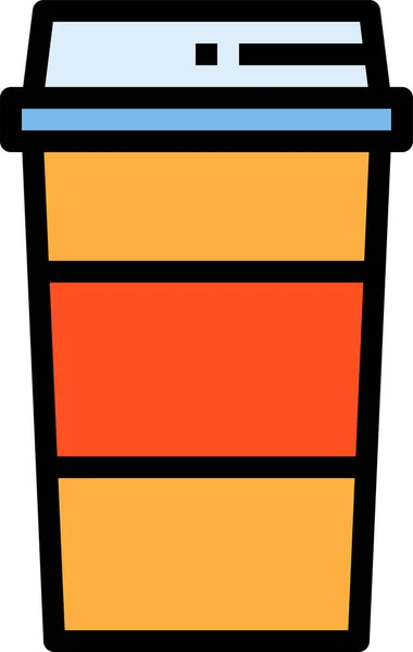 Икона Кофе Шопа Напиток Стиле Заполненного Контура — стоковый вектор