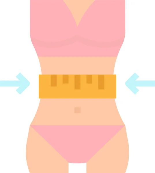 Forme Mince Icône Mince Dans Catégorie Fitness Yoga Alimentation — Image vectorielle