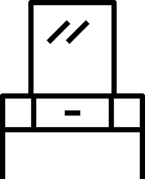 Комод Дзеркальний Значок Меблів — стоковий вектор