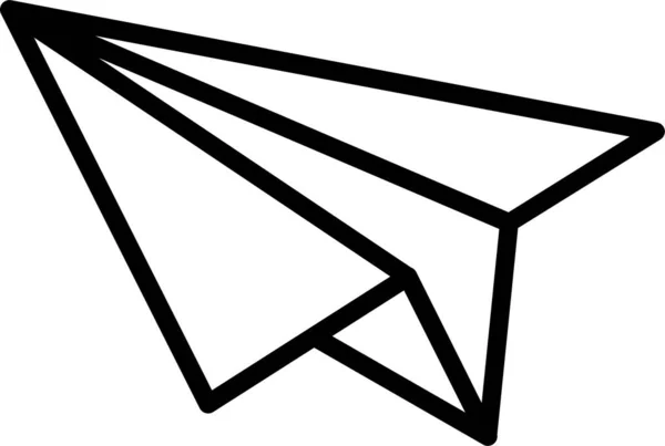 Papierflugzeug Sendet Icon Umrissstil — Stockvektor
