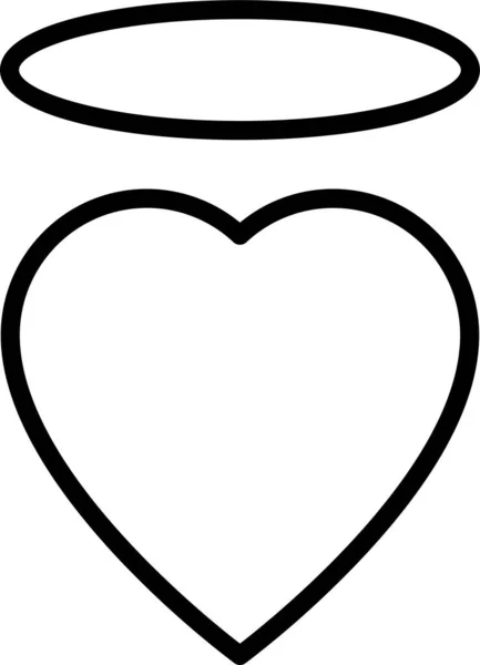 Love Peace Lovely Icon Outline Style — стоковый вектор