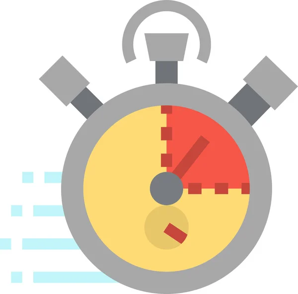 Ρολόι Γρήγορα Εικονίδιο Χρονόμετρο Επίπεδη Στυλ — Διανυσματικό Αρχείο