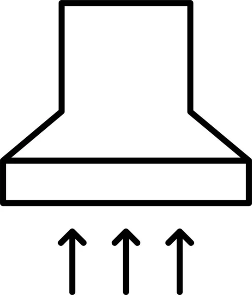 Keuken Kap Ventilatie Icoon — Stockvector