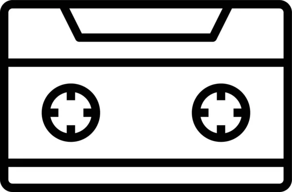 Cassette Cinta Electrónica Icono — Vector de stock