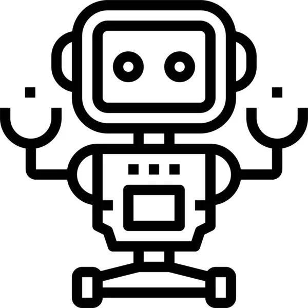Robot Icono Gestión Empresarial Categoría Gestión Empresarial — Vector de stock