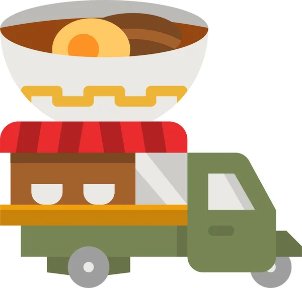 Ramen Food Truck Ikone — Stockvektor