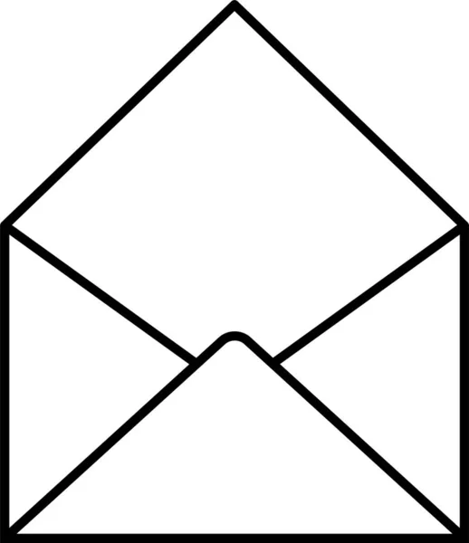 Иконка Почтового Конверта Стиле Наброска — стоковый вектор