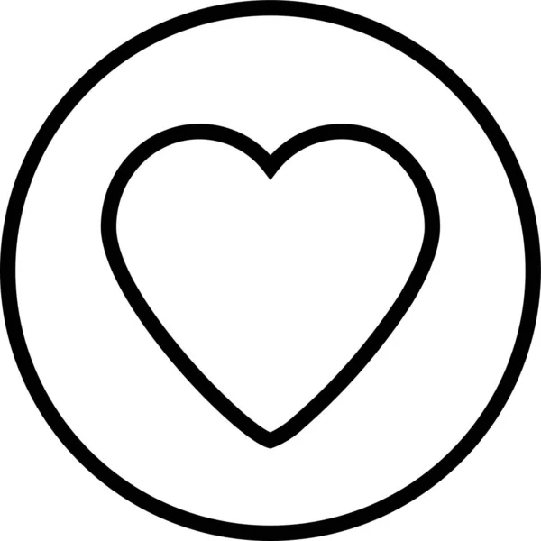 Coin Coeur Amour Icône — Image vectorielle