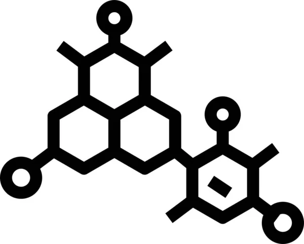 Biología Química Icono Salud Estilo Esquema — Archivo Imágenes Vectoriales