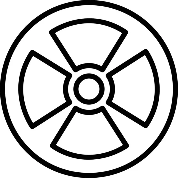 Иконка Радиационной Ядерной Тревоги — стоковый вектор