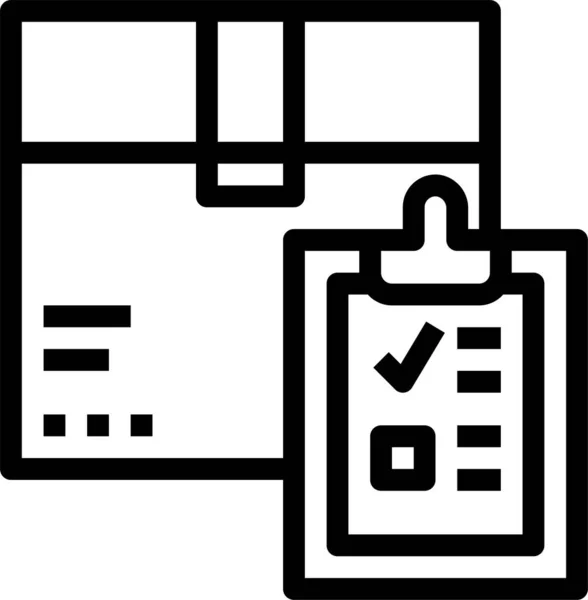 フルフィルメントカテゴリのボックスクリップボードの配信アイコン — ストックベクタ
