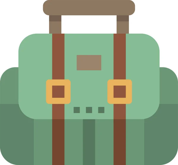 Bolsa Cámara Caso Icono Estilo Plano — Vector de stock