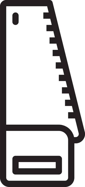 Ikona Ręcznej Piły Budowlanej Stylu Zarysu — Wektor stockowy
