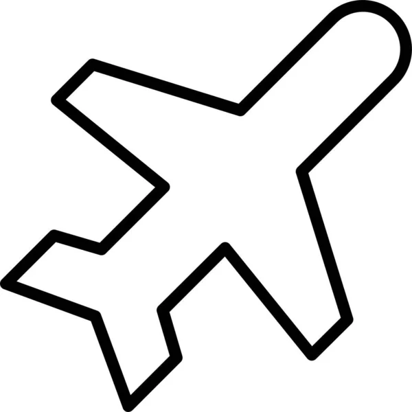 Значок Подорожі Літаком Контурному Стилі — стоковий вектор