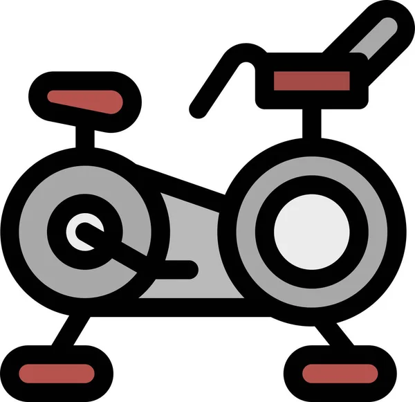 전반적 형태의 자전거 체육관 아이콘 — 스톡 벡터