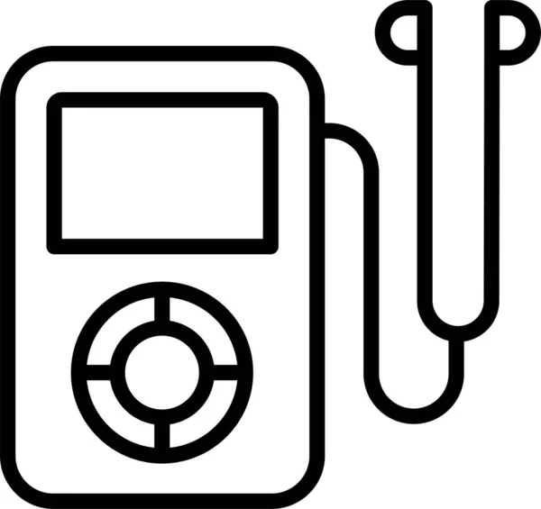 Mp3 Gerät Kopfhörer Symbol — Stockvektor