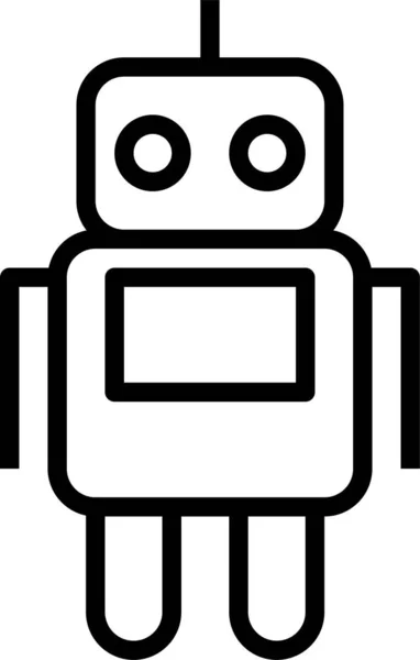 Icono Tecnología Inteligencia Artificial Estilo Esquema — Vector de stock