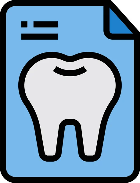 Ícone Médico Dentista Dentário Estilo Esboço Preenchido —  Vetores de Stock