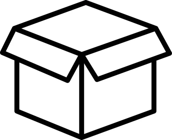 Caja Entrega Icono Abierto — Vector de stock