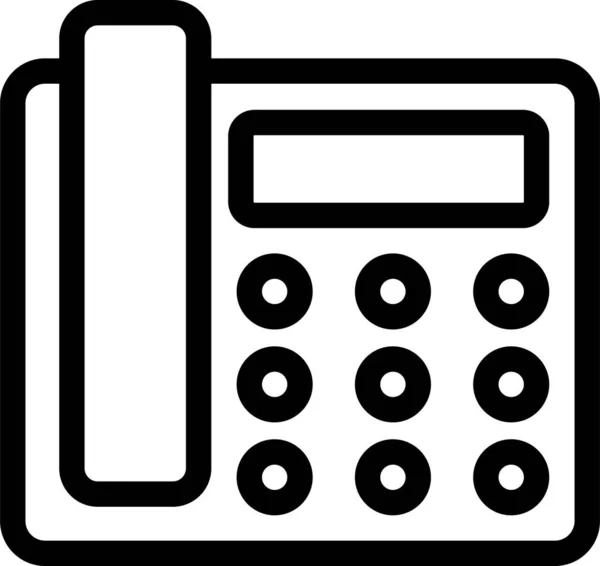 Telefone Ícone Telefone Fixo Comunicação —  Vetores de Stock