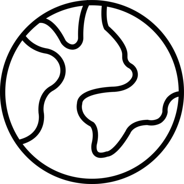 世界中の地球のアイコン — ストックベクタ