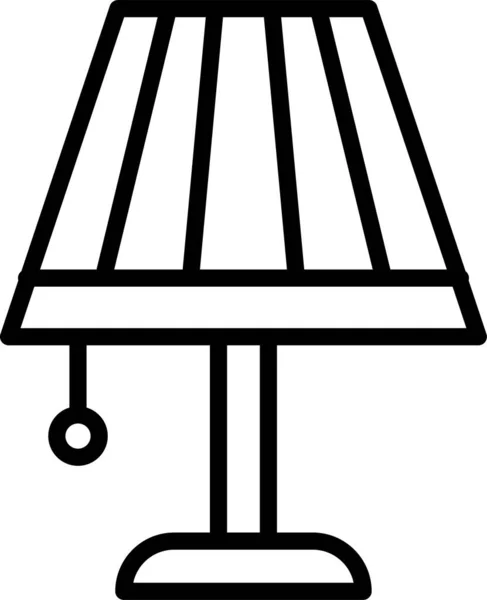 Lampenbeleuchtung Licht Symbol Umriss Stil — Stockvektor