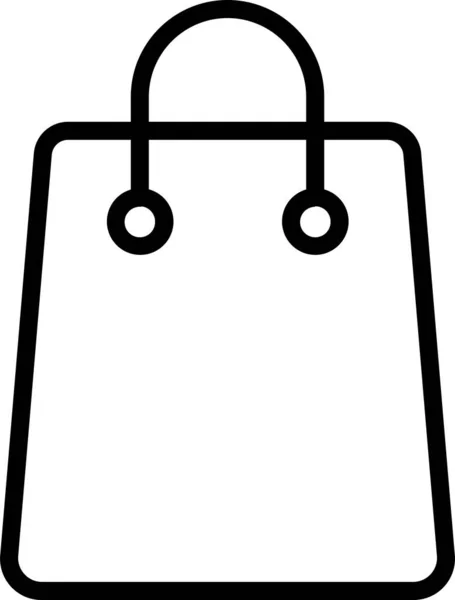 Icono Del Equipo Compras Bolsa Estilo Esquema — Archivo Imágenes Vectoriales